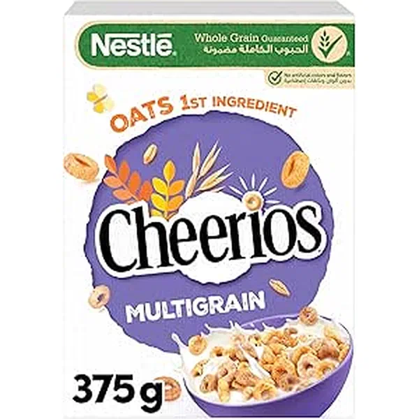 NESTLE CHEERIOS MULTIGRAIN TOASTED WHOLE GRAIN RINGS 375G