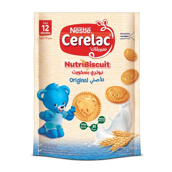NESTLE CERELAC NUTRI-BISCUITS ORIGINAL WHEAT FLAVOR 180G