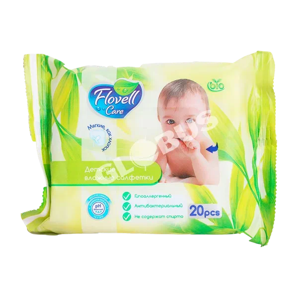 Салфетки влажн Flovell Bio детск 20шт