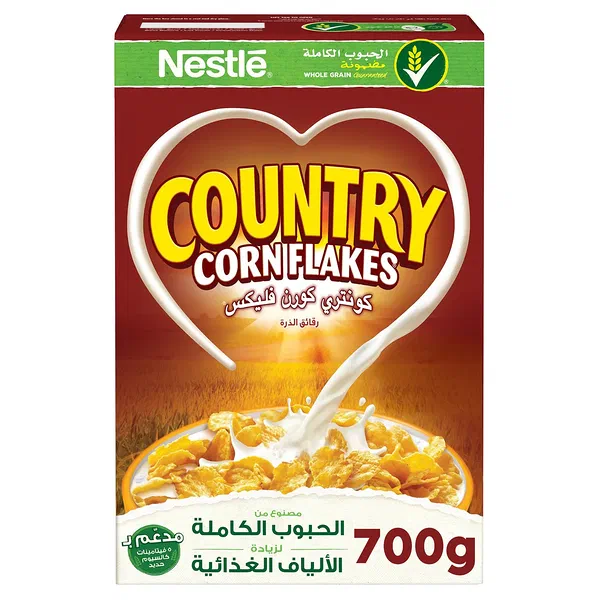 NESTLE COUNTRY CORN FLAKES WHOLE GRAIN TOASTED CEREAL 700G
