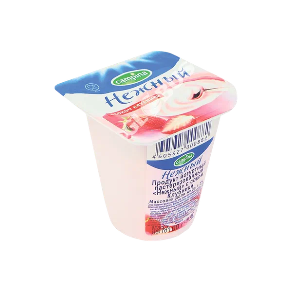 Йогурт Campina Нежный клубника 1,2% 100г 24
