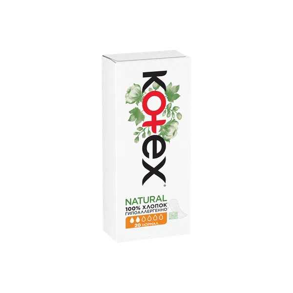 Kotex Natural Нормал көөктөрү 20д
