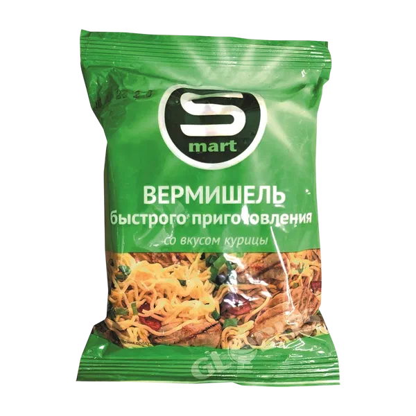Вермишель б/п SMART кур 60г SPR1