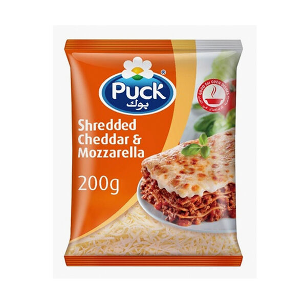Puck Shredded Cheddar and Mozzarella