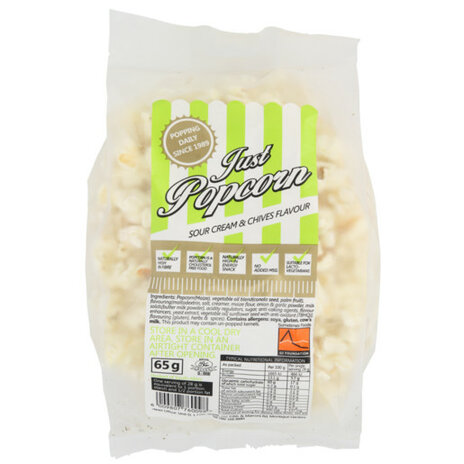 Just Popcorn Sour Cream Chives 65g