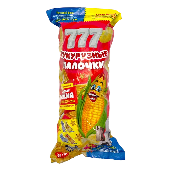 777 жүгөрү таякчалары оюнчук менен 100г