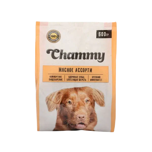 Корм д/собак Chammy мясное ассорти 600гр п/п