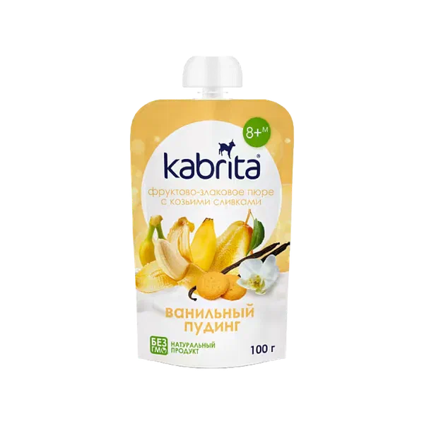 Пюре дет. Kabrita фрукт ваниль пудинг с 8мес 100г д/п