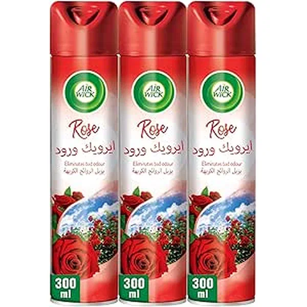 AIR WICK FRESH ROSE AROMATIC HOME AIR FRESHENER SPRAY 300ML