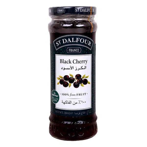 ST. DALFOUR BLACK CHERRY PREMIUM ALL-NATURAL FRUIT SPREAD 284G