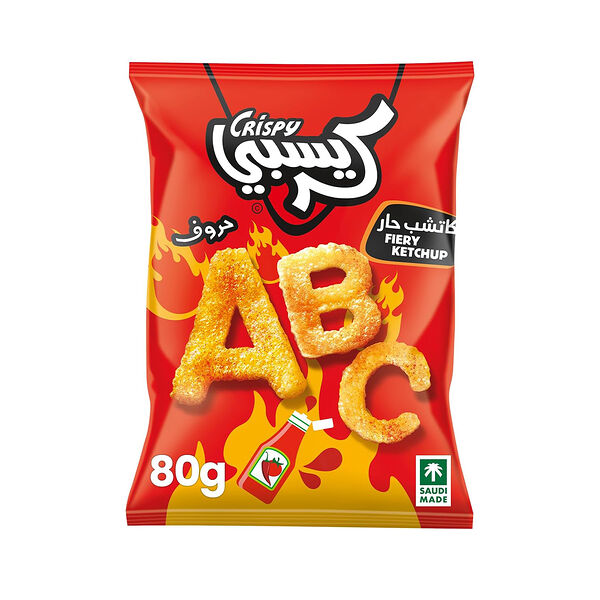 Saudia Crispy Letters Fiery Chips 80Gm