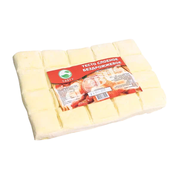 Тесто Tasty Слоеное Бездрожжевое 900г