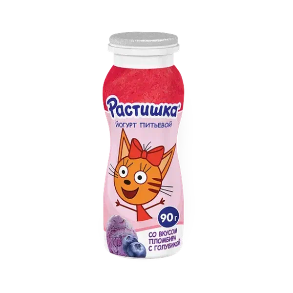 Йогурт питьевой Danone Растишка пломбир/голубика 90г