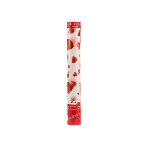 Хлопушка конфети Сердечки 40см Карнавал