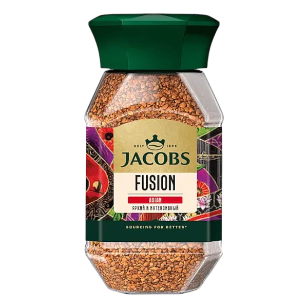 Кофе Jacobs Fusion asian раств 95г ст/б