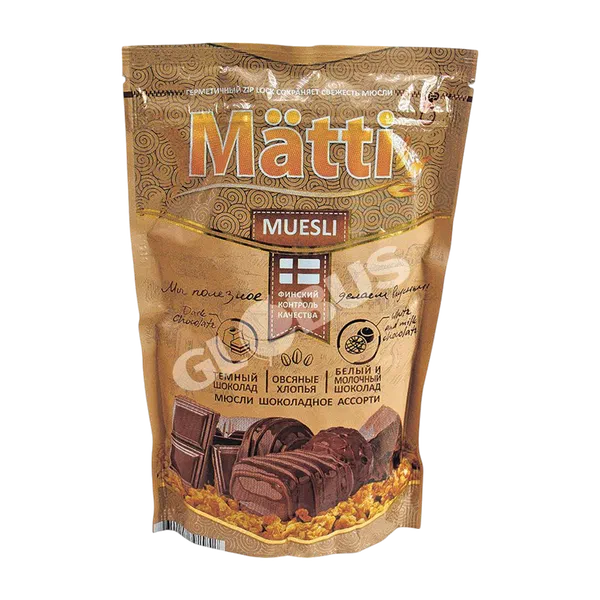 Мюсли Matti шокол. ассорти 250г д/п