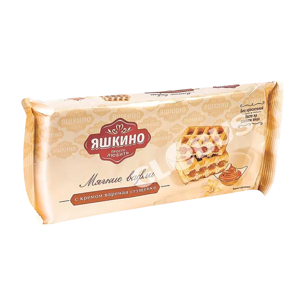 Вафли Яшкино мягкие с варен. сгущ. 120г.
