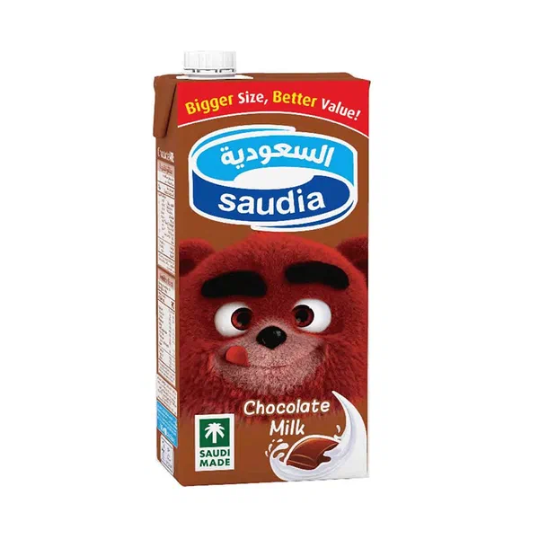 SAUDIA CHOCOLATE FLAVORED LONG LIFE MILK 1 LITER