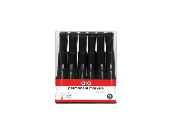 Aro Permanent Markers 12 Pack