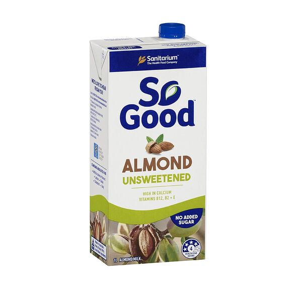 So Good Almond Unsweetened Milk 1Ltr