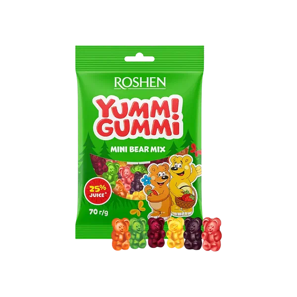 Мармелад Roshen Yummi Gummi MiniBearMix 70г