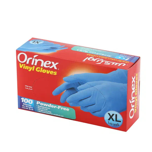 ORINEX VINYL DISPOSABLE EXTRA LARGE HAND GLOVES 100-PIECE PACK