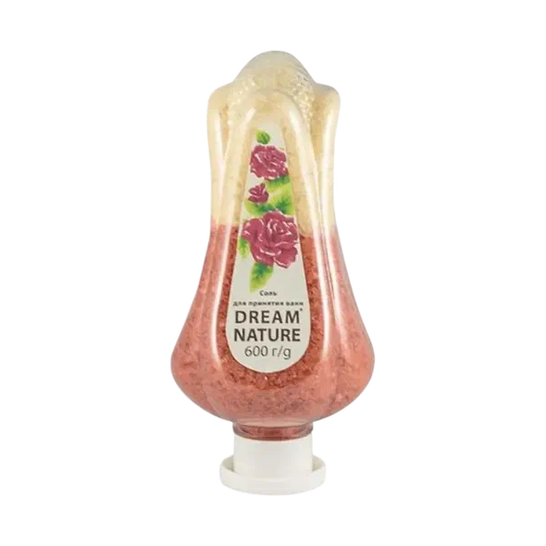 Dream Nature Ванна тузу көбүк менен Роза 600г