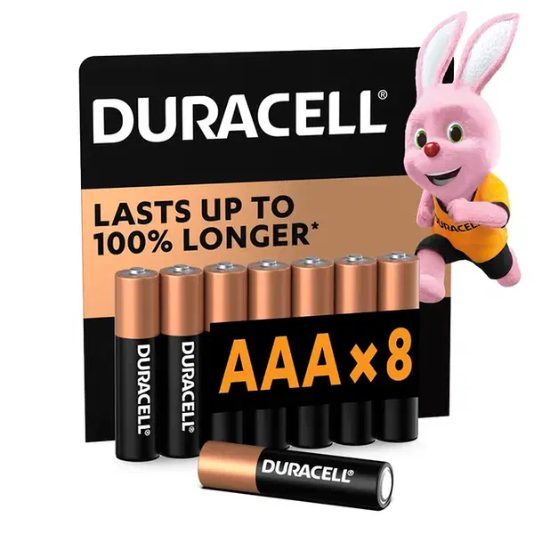 DURACELL COPPERTOP AAA ALKALINE BATTERIES HIGH-INTENSITY 8-PACK
