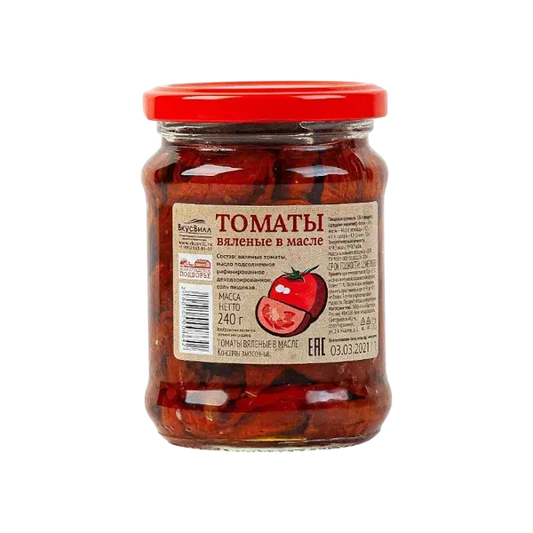 Томаты Вкусвилл вяленные в раст. масле 240г