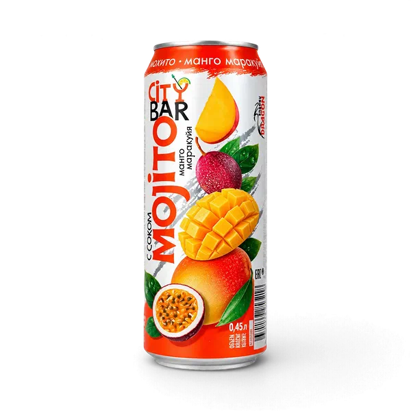 Напиток Mojito Fresh манго/маракуя газ б/а 0,45л ж/б Россия 12