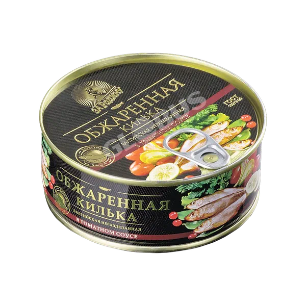 Килька балтийск. За Родину обжарен в томат.соусе /ключ/240г ж/б