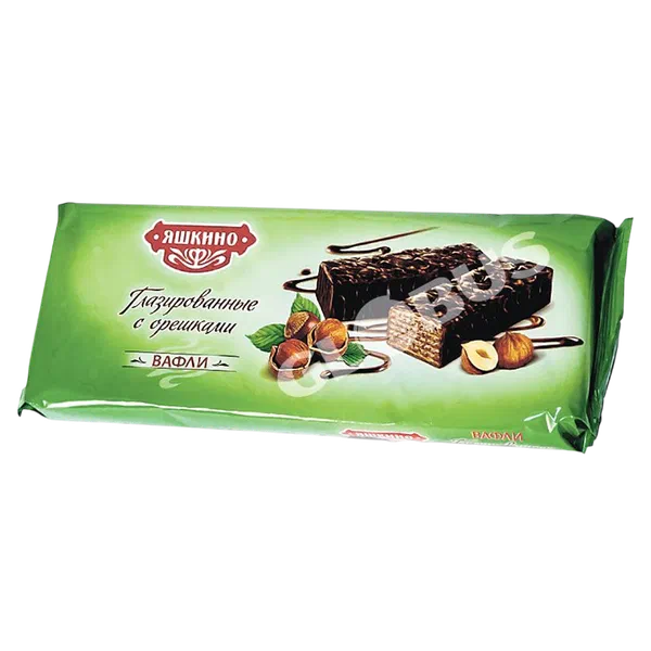 Вафли Яшкино с орехом в глазури 200г