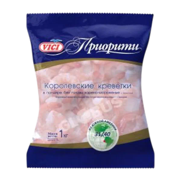 Креветки Vici Королевские Приорити очищ заморож 1кг
