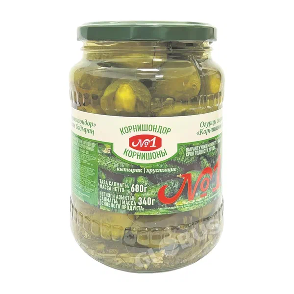Огурцы №1 марин.корнишоны 680г ст/б PL1