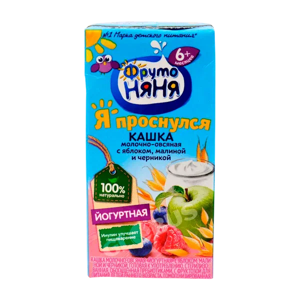 Фруто няня йогурт алма/малина/карагат м/н буламыгы 200г