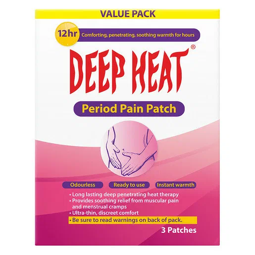 Deep Heat Period Pain Patches 3s