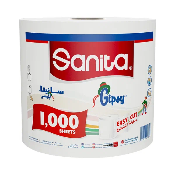 SANITA GIPSY MAXI PAPER ROLL HIGH-ABSORBENCY 1000-SHEET