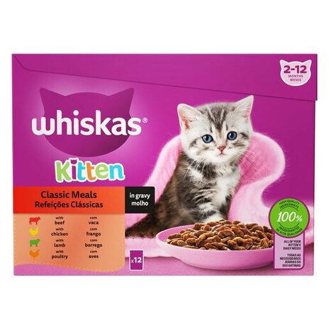 Whiskas Kitten Classic in Gravy 12x85g (BOX)