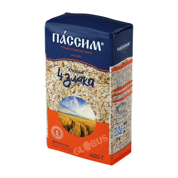 Хлопья Пассим 4 злака 400г