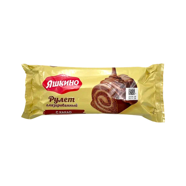 Яшкино глазир. какао рулети 200г