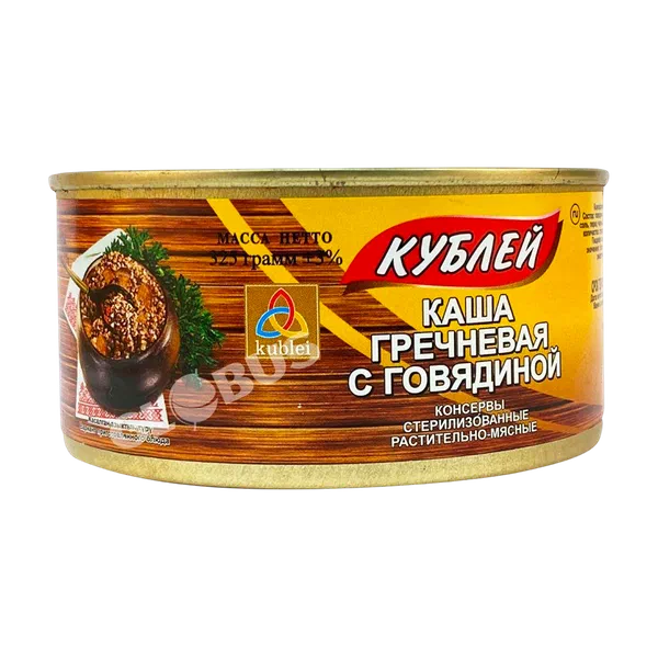 Каша конс.Кублей гречн. с говяд. 325г ж/б