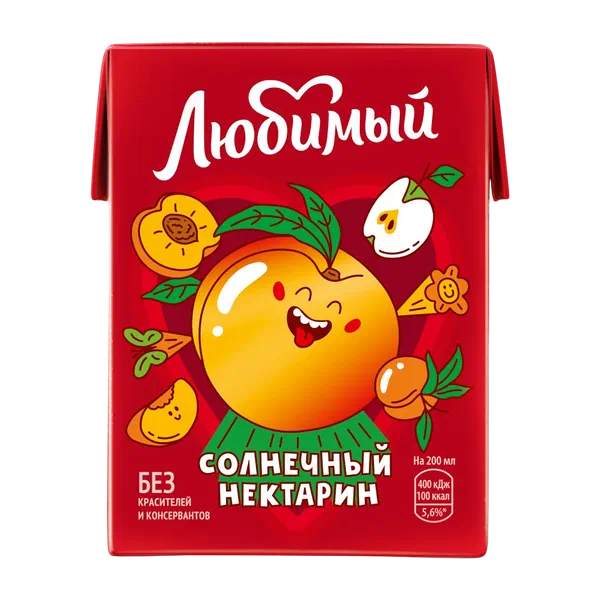 Нектар Любимый Солнечный нектарин 0,2л т/п ВБД Кыргызстан 27