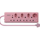 8 way Multi Plug 4x16A + 3XEuro + 1xSch - Pink