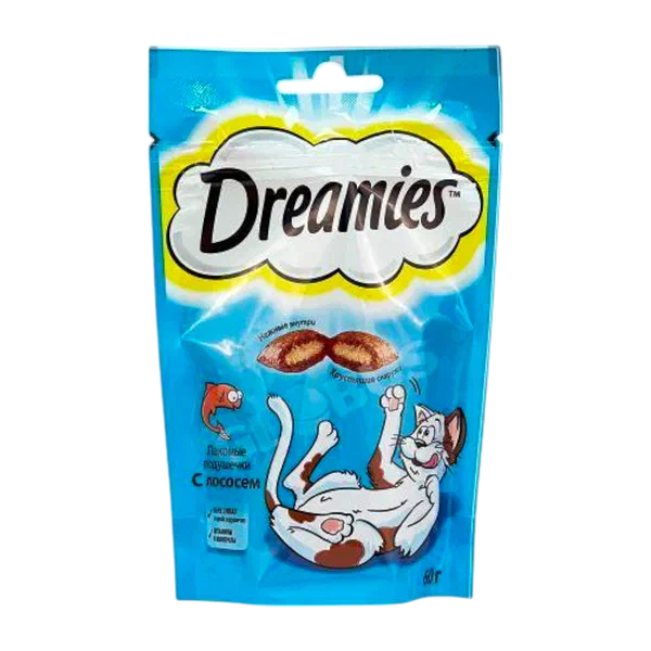 Лакомство д/кошек Dreamies лосось 60г