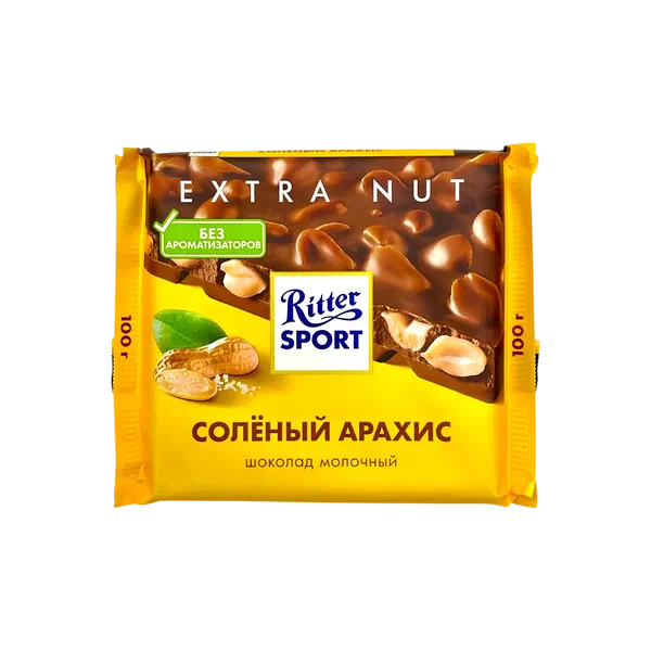 Шоколад Ritter Sport мол сол арахис 100г ES