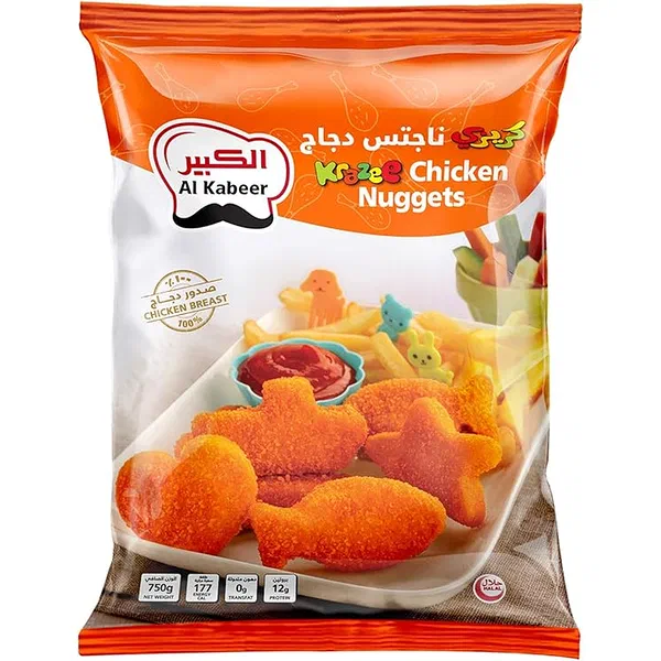 AL-KABEER KRAZEE CRUNCHY BREADED CHICKEN NUGGETS 750G