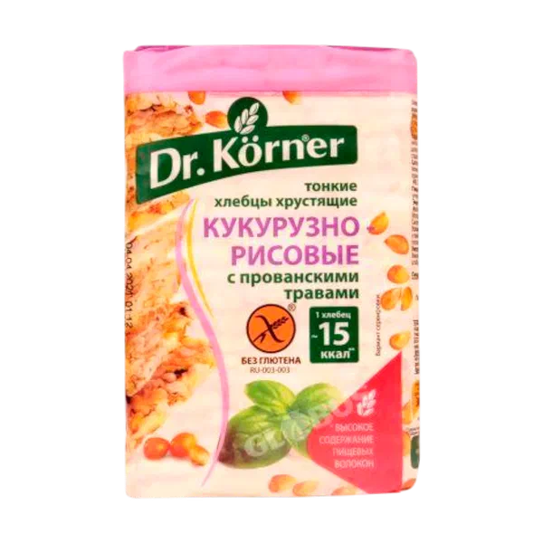 Хлебцы Dr.Korner кукурузно-рисовые прован. травы б/глют 100г