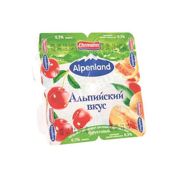 Йогурт Alpenland вишня/нектарин/апельсин 0,3% 95г
