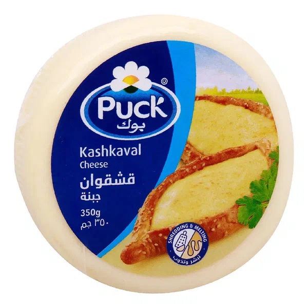 PUCK PREMIUM KASHKAVAL SEMI-HARD PROCESSED CHEESE 350G