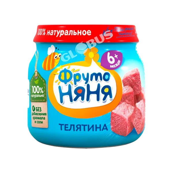 Пюре дет. Фруто Няня телятина с 6мес 80г ст/б